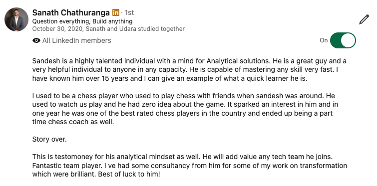 Sanath Chathuranga profile photo